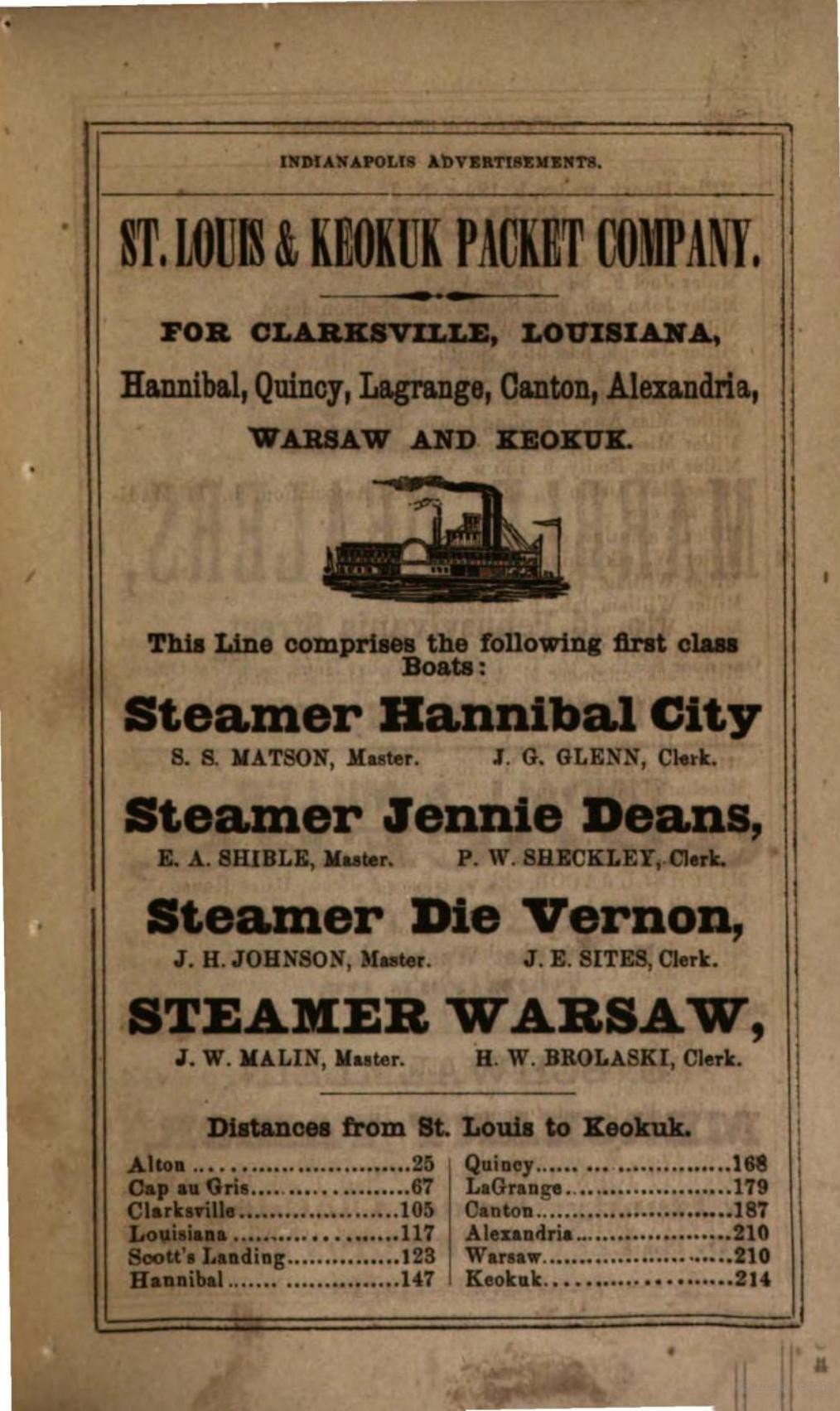 The “Hannibal City”&nbsp;Sidewheeler